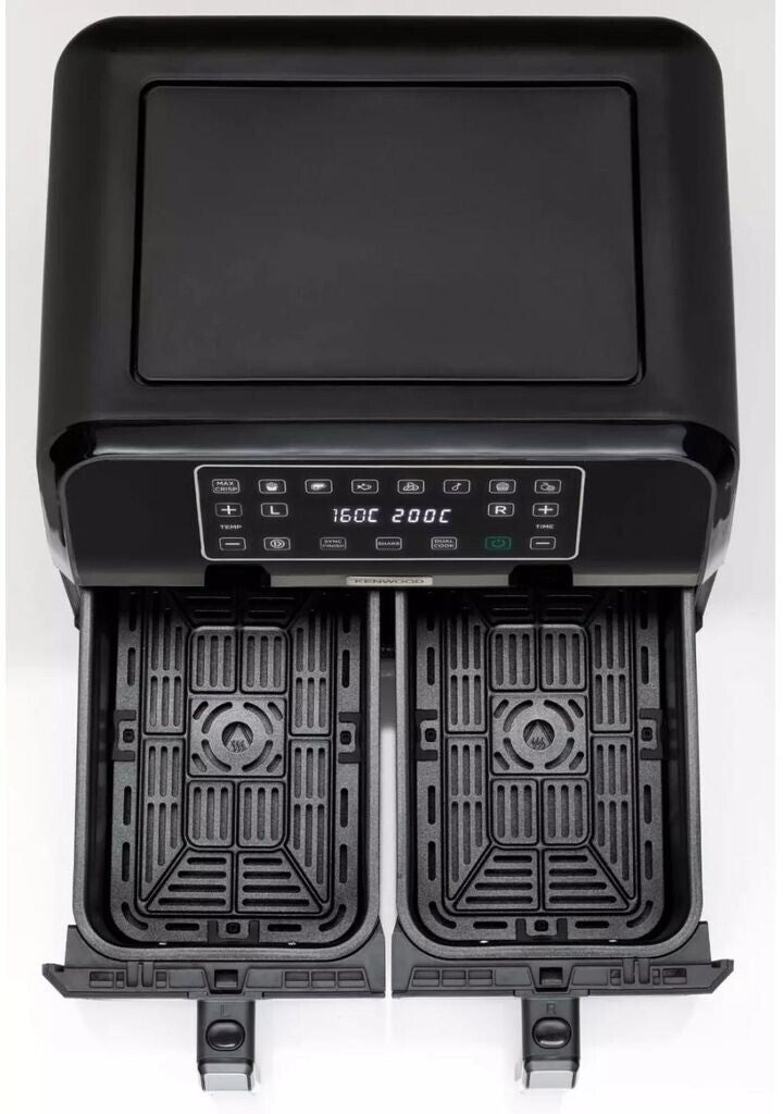 Kenwood kHealthy Fry Twin Airfryer HFM20.000MB 8L Dual Zone 8 Programme Schwarz