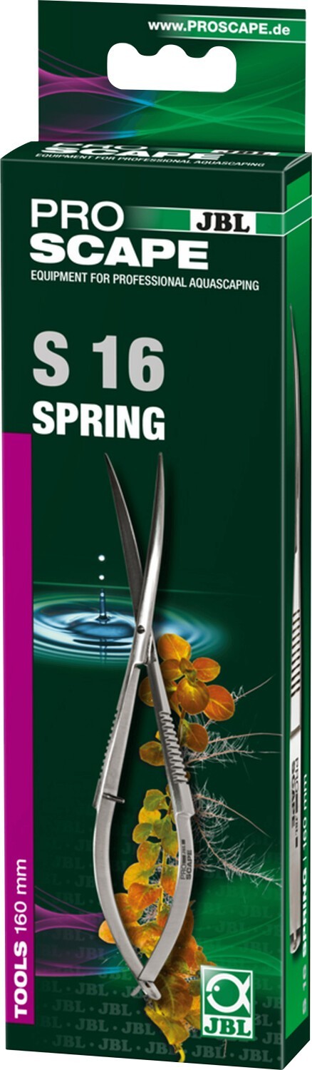 JBL PROSCAPE TOOLS  S 16  SPRING Schere gebogen Federschere Moose Rasen Aquarium