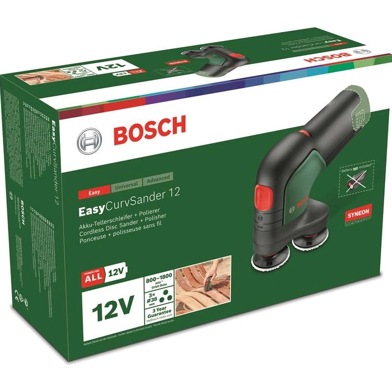 Bosch EasyCurv Sander 12 Akku Multischleifer Polierer kompakt 06039C9003 SOLO