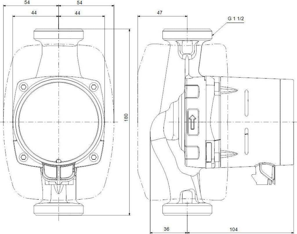 Grundfos Alpha1 25-40 180mm Hocheffizienz Umwälzpumpe 230V
