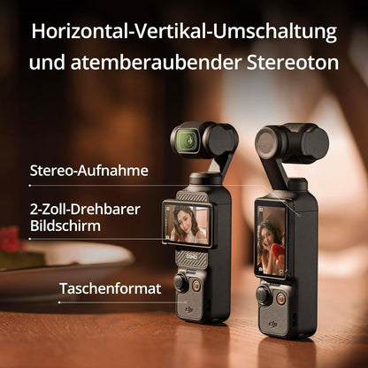 DJI Osmo Pocket 3 Gimbal-Kamera 4K/120fps Video Stereo Aufnahme Wifi Bluetooth