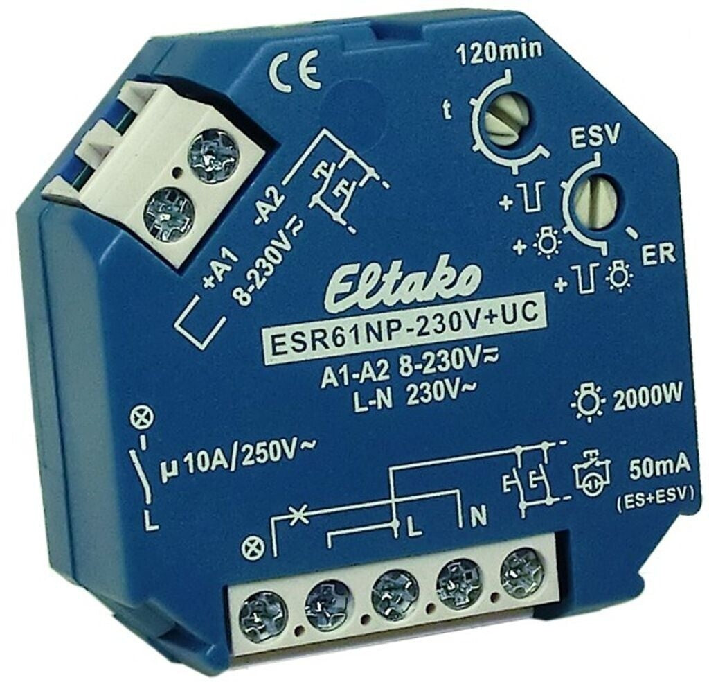 Eltako ESR61NP-8-230V UC Stromstoßschalter 1 Schließer Unterputz 230V