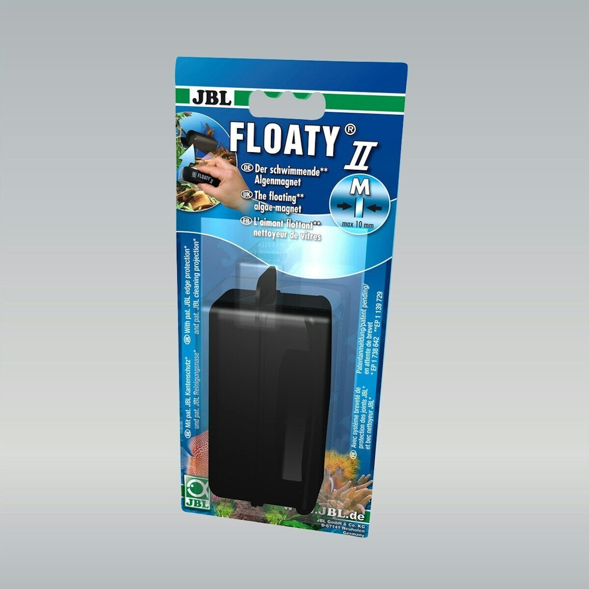 JBL Floaty II (M)  Scheiben-Magnet-Reniger Scheibenreiniger M für Aquarien (Neu)