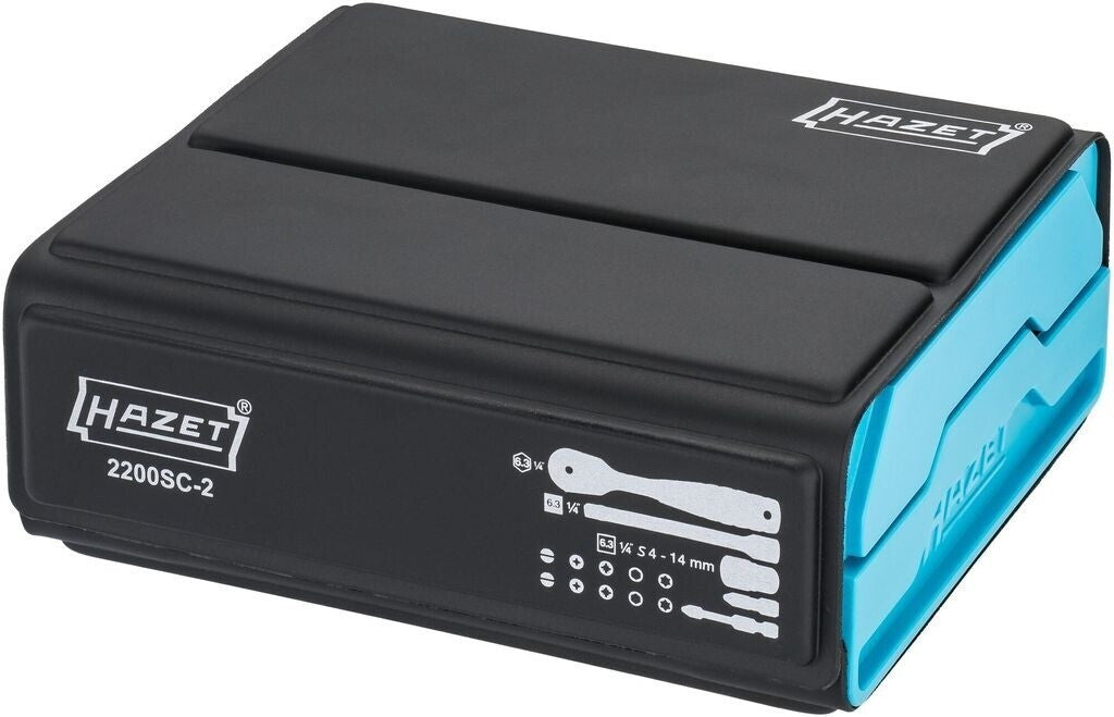 HAZET 2200SC-2 SmartCase Steckschlüssel- & Bitsortiment 1/4 Zoll 50-teilig