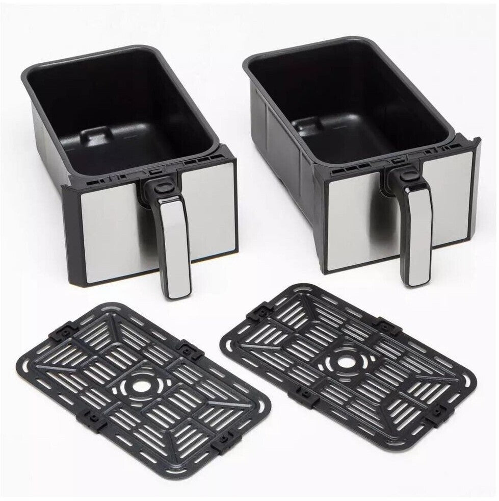 Kenwood kHealthy Fry Twin Airfryer HFM20.000MB 8L Dual Zone 8 Programme Schwarz