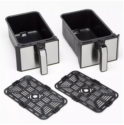 Kenwood kHealthy Fry Twin Airfryer HFM20.000MB 8L Dual Zone 8 Programme Schwarz