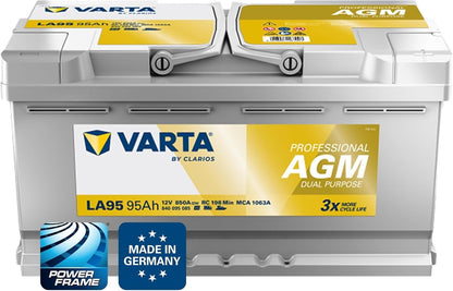 Varta Dynamic AGM 95Ah A5 850A 12V Autobatterie (595901085) Start-Stop geeignet