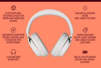 Bose QuietComfort Ultra 2.Gen Wireless Kopfhörer Bluetooth ANC White Smoke