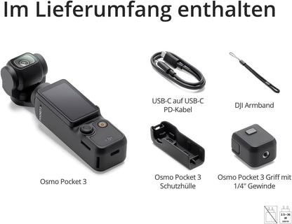 DJI Osmo Pocket 3 Gimbal-Kamera 4K/120fps Video Stereo Aufnahme Wifi Bluetooth