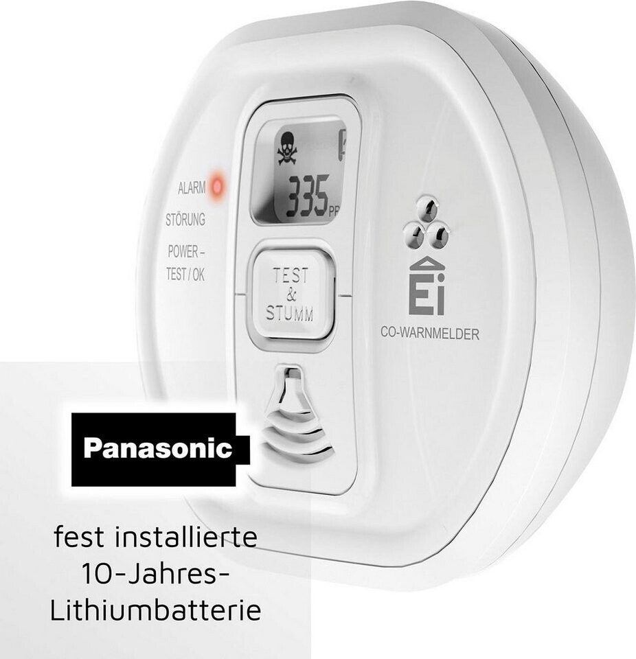 Ei Eletronics Kohlenmonoxid Melder 10 Jahres Batterien Rauchmelder Ei-208D 3X179