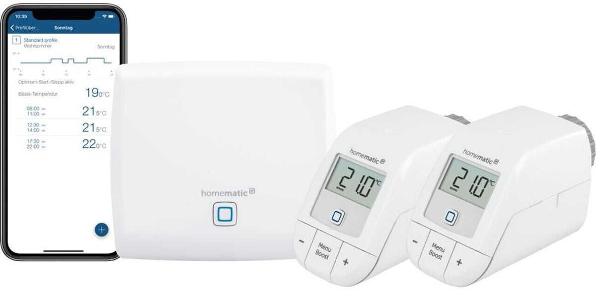 Homematic IP Starter Set Heizen Access Point 2x Heizkörperthermostat