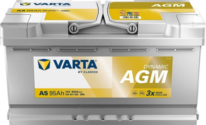 Varta Dynamic AGM 95Ah A5 850A 12V Autobatterie (595901085) Start-Stop geeignet