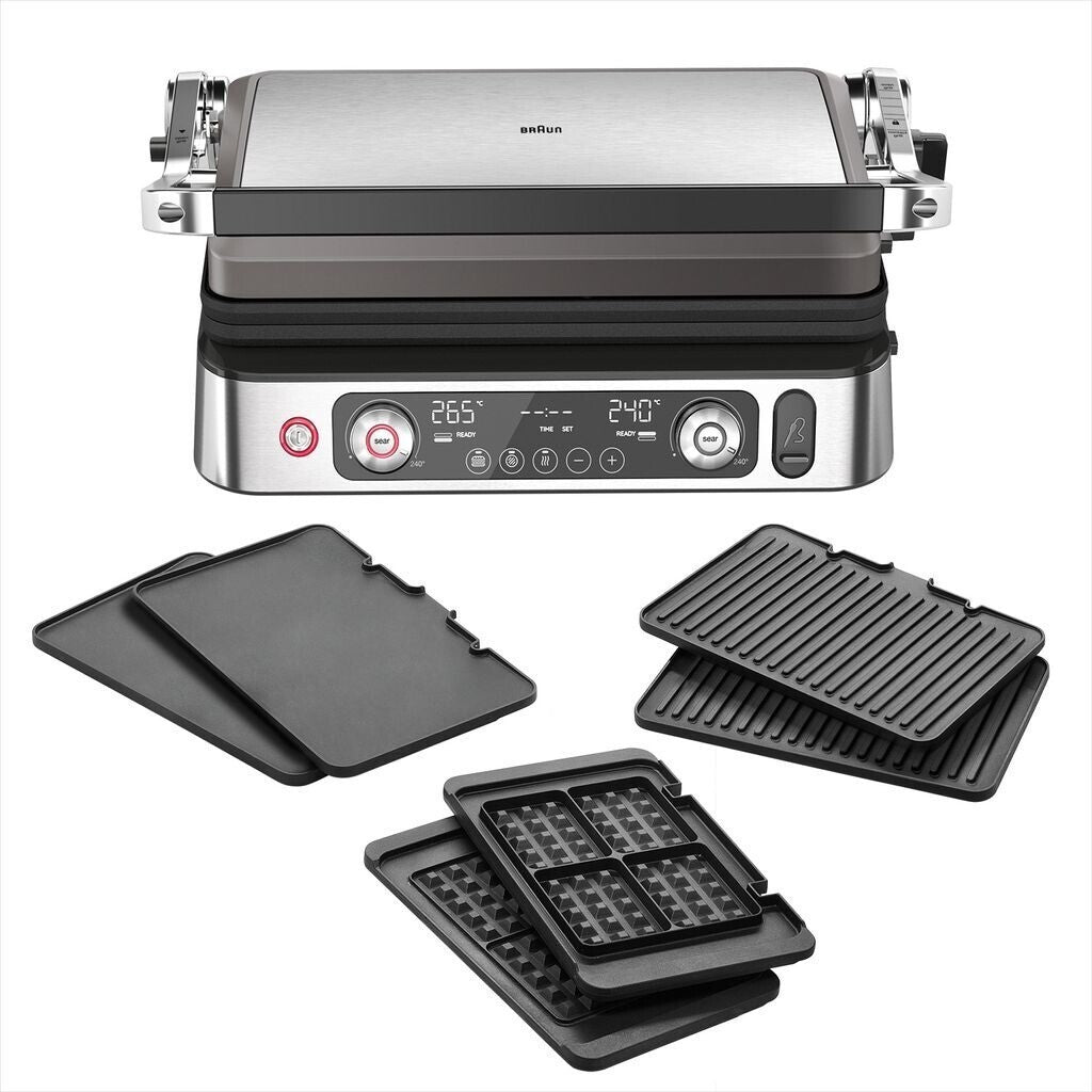 Braun MultiGrill 9 Pro CG9167 Kontaktgrill 2200W Waffelplatten Thermosonde Neu