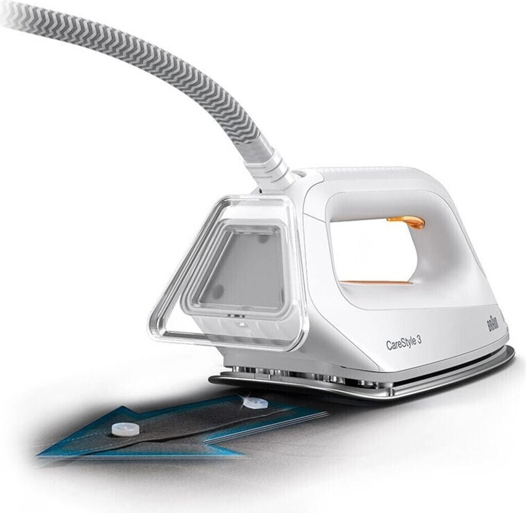 Braun CareStyle 3 IS3132WH Dampfbügelstation 2400W 6bar 2L Weiß Orange Eloxal