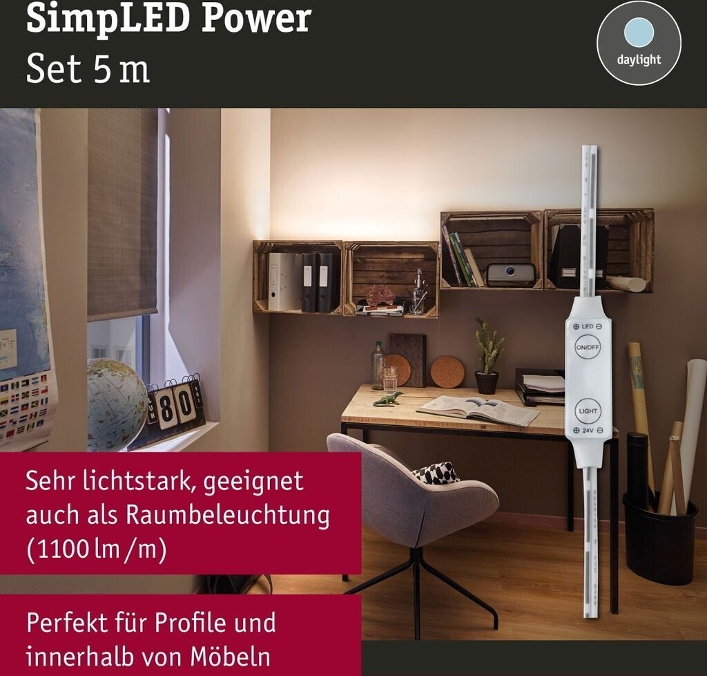 Paulmann SimpLED Power LED Strip Set 3m 4000K Neutralweiß Dimmbar 33W 78959