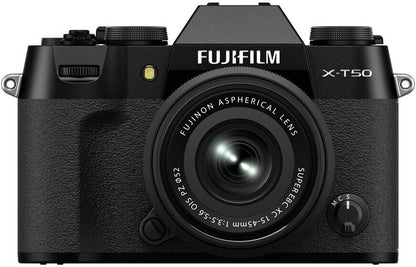 Fujifilm X-T50 schwarz + XC 15-45mm OIS PZ Objektiv schwarz Kamerakit