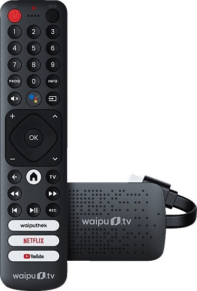 waipu.tv 4K Stick Android TV HDR WLAN Bluetooth HDMI inkl. Fernbedienung Streami