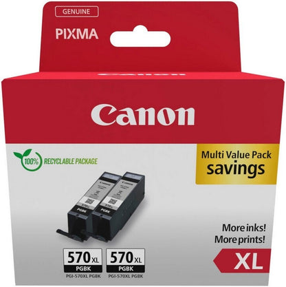 Canon PGI-570PGBK XL Original Druckerpatronen Schwarz Doppelpack 2x 22 ml Neu