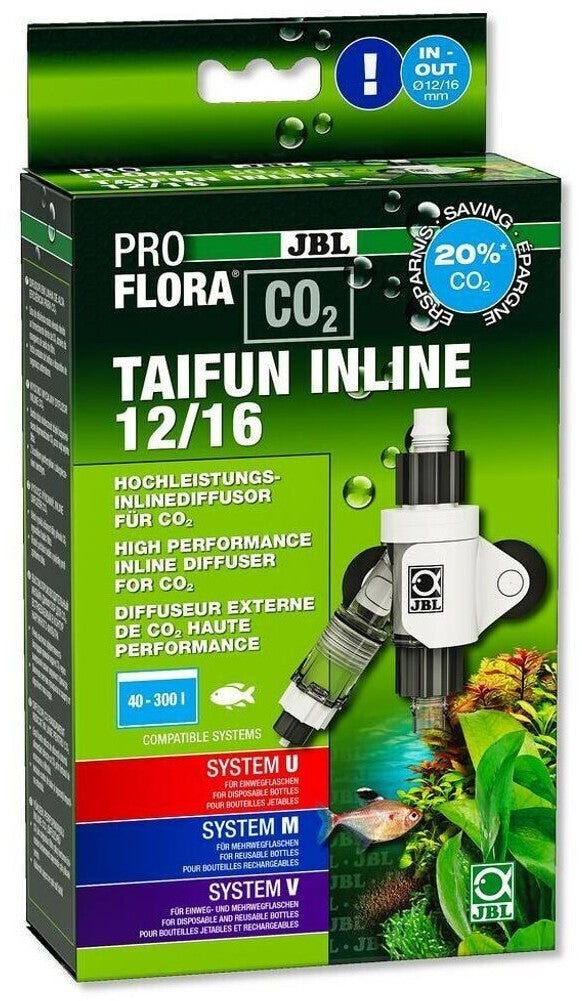 JBL PROFLORA CO2 Diffusor TAIFUN INLINE Hochleistungs CO2-Ausströmer AquariumNeu