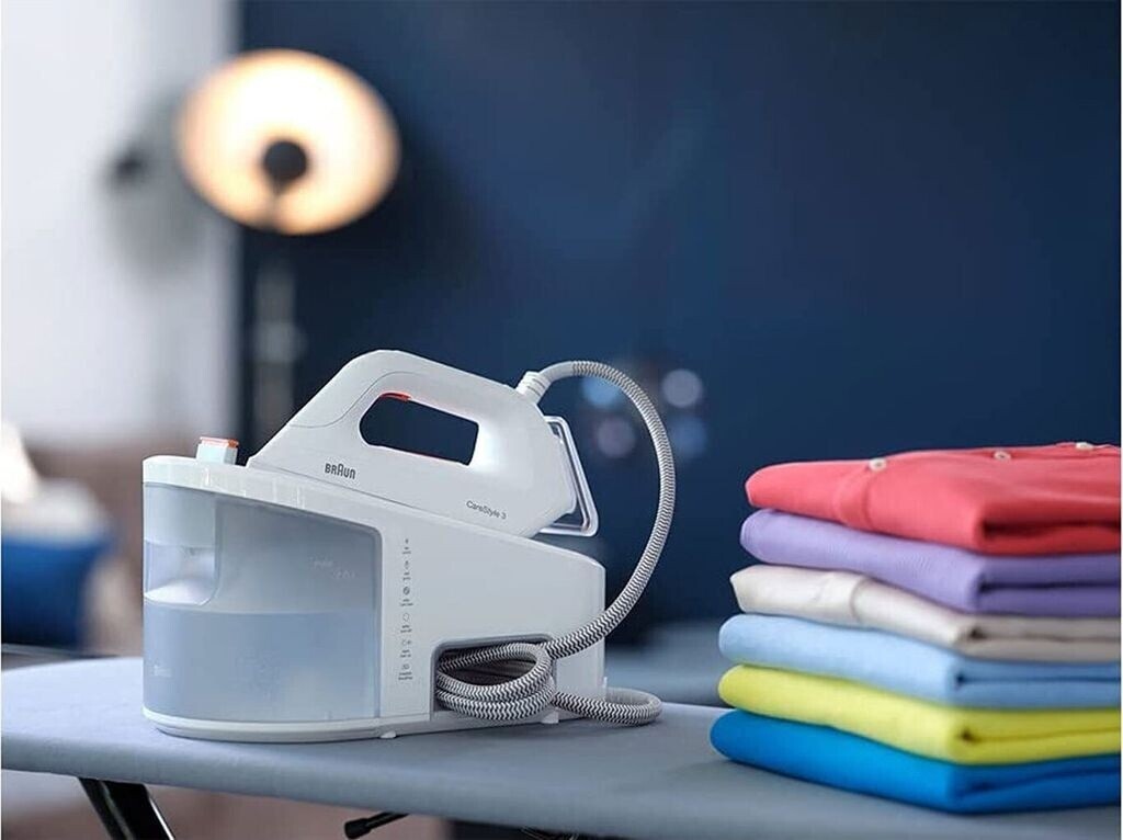 Braun CareStyle 3 IS3132WH Dampfbügelstation 2400W 6bar 2L Weiß Orange Eloxal