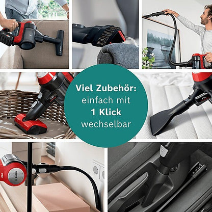 Bosch Unlimited Serie 7 BKS711PET Akku-Stielsauger ProAnimal 40 Min rot
