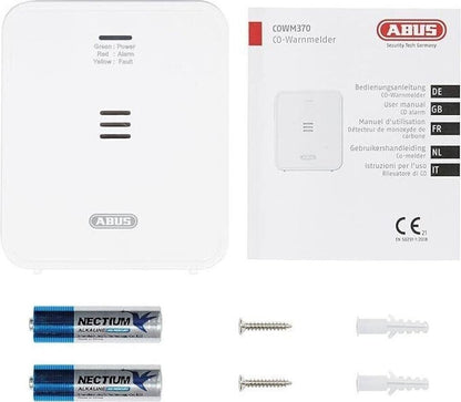 ABUS COWM370 Kohlenmonoxid-Melder batteriebetrieben detektiert Kohlenmonoxid.NEU
