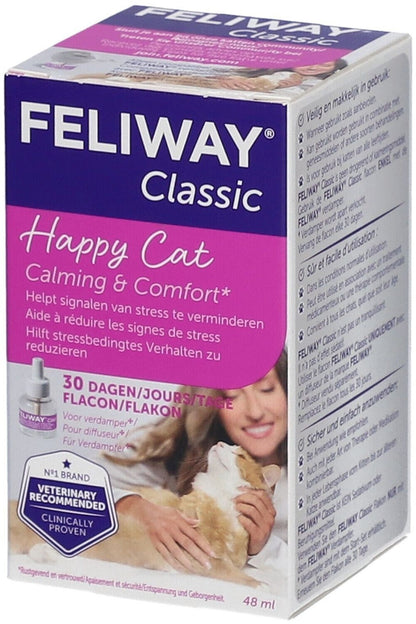 FELIWAY Classic Katze Beruhigung Flacon 1 Monats-Nachfüllflakon 48ml Kratzen