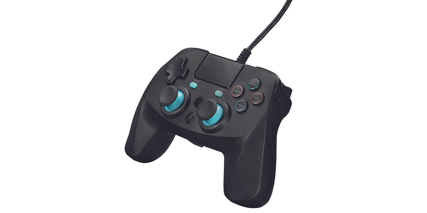 SilverCrest Gaming Controller für PS4 kabelgebunden 3 m Touchpad Share Taste Sch