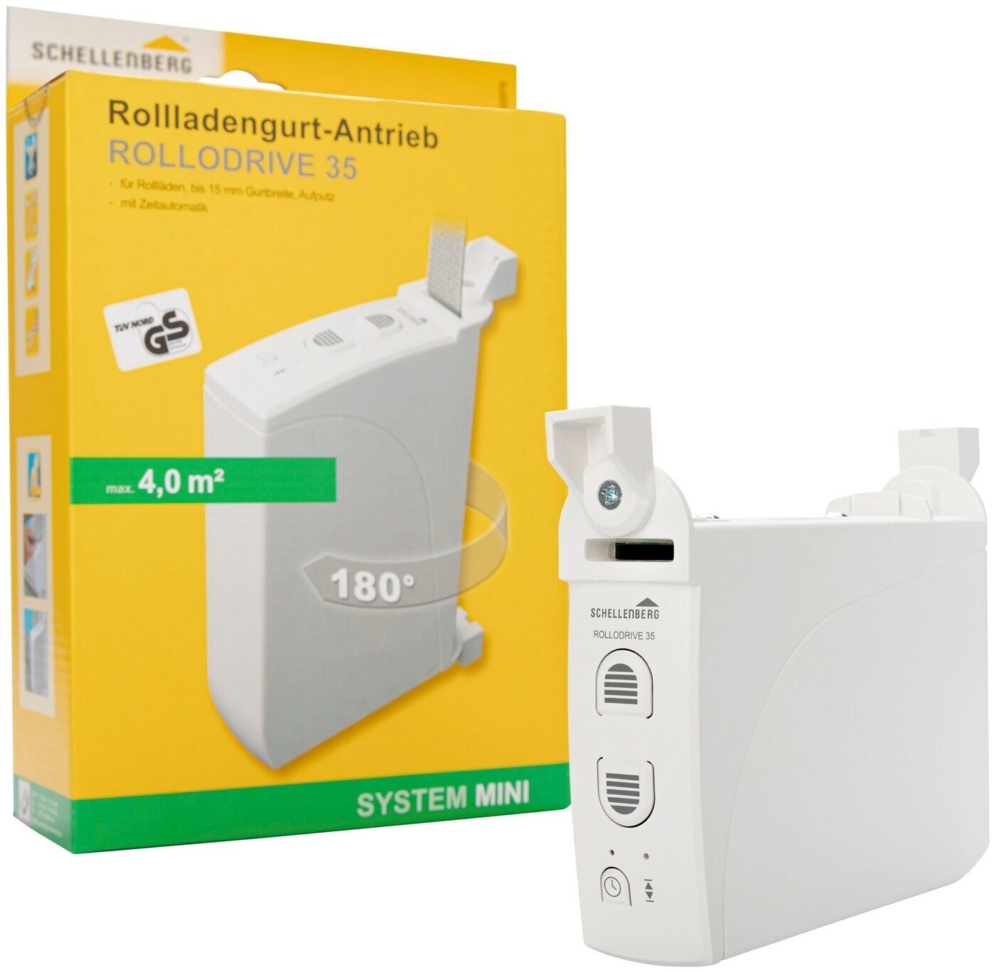 Schellenberg RolloDrive 35 elektrischer Gurtwickler Aufputz Zeitautomatik 22735
