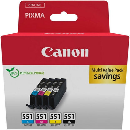 Canon CLI-551 Original Tintenpatronen Multipack Schwarz Cyan Magenta Gelb 6509B0