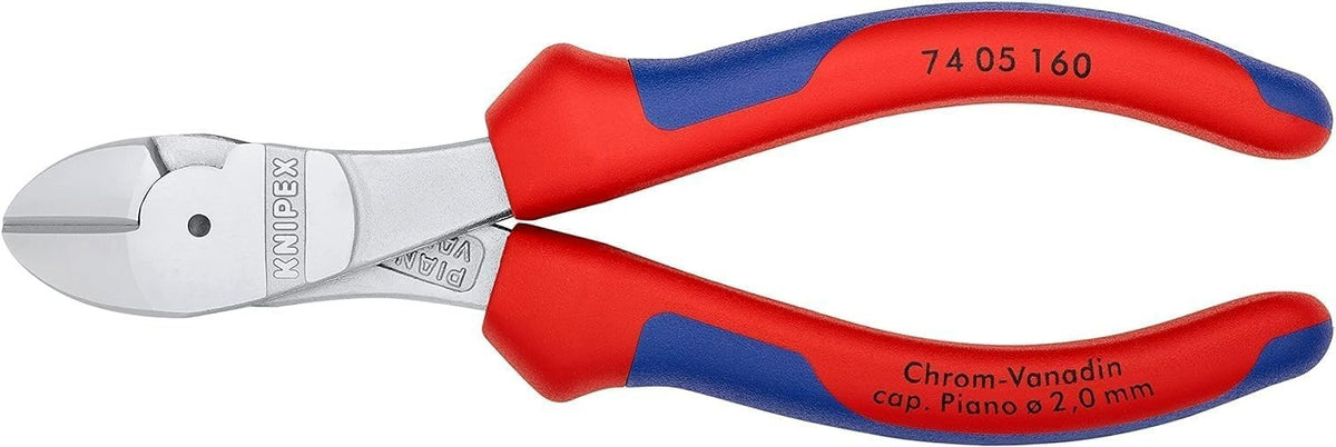 Knipex Kraft-Seitenschneider 160mm verchromt Mehrkomponenten-Griff (74 05 160)