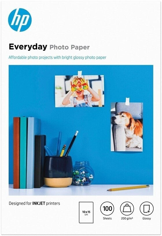 HP Everyday Photo Paper CR757A Fotopapier 10 x 15 cm 200 g/m² 100 Blatt Glänzend