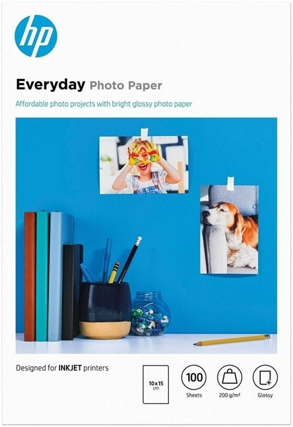 HP Everyday Photo Paper CR757A Fotopapier 10 x 15 cm 200 g/m² 100 Blatt Glänzend