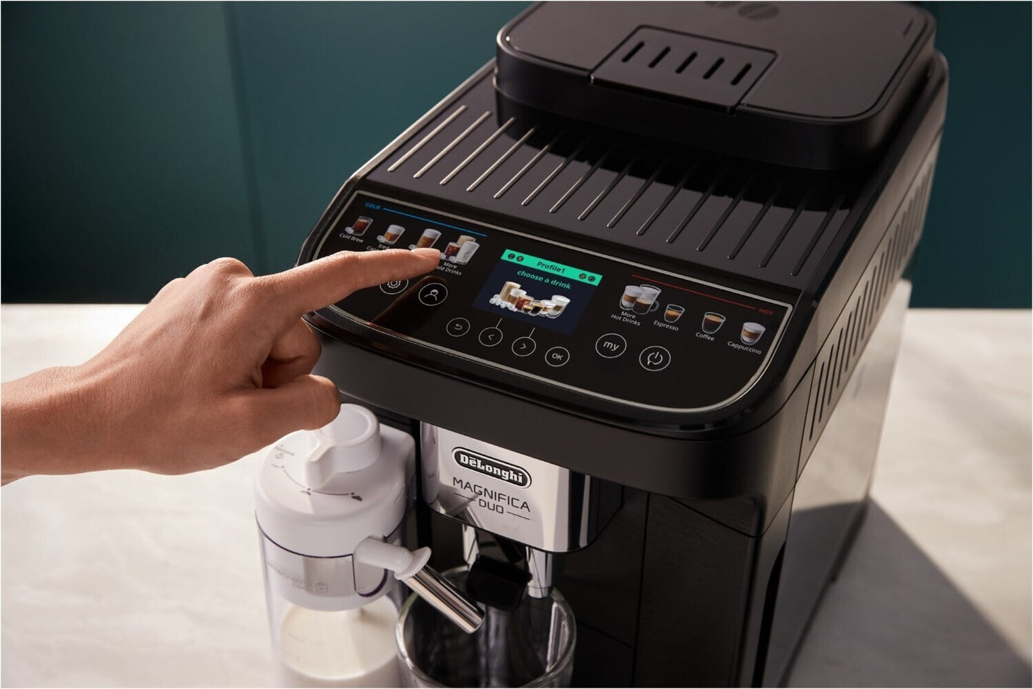 DeLonghi Magnifica Duo ECAM330.80.BXB Kaffeevollautomat Cold Brew 1450W Schwarz