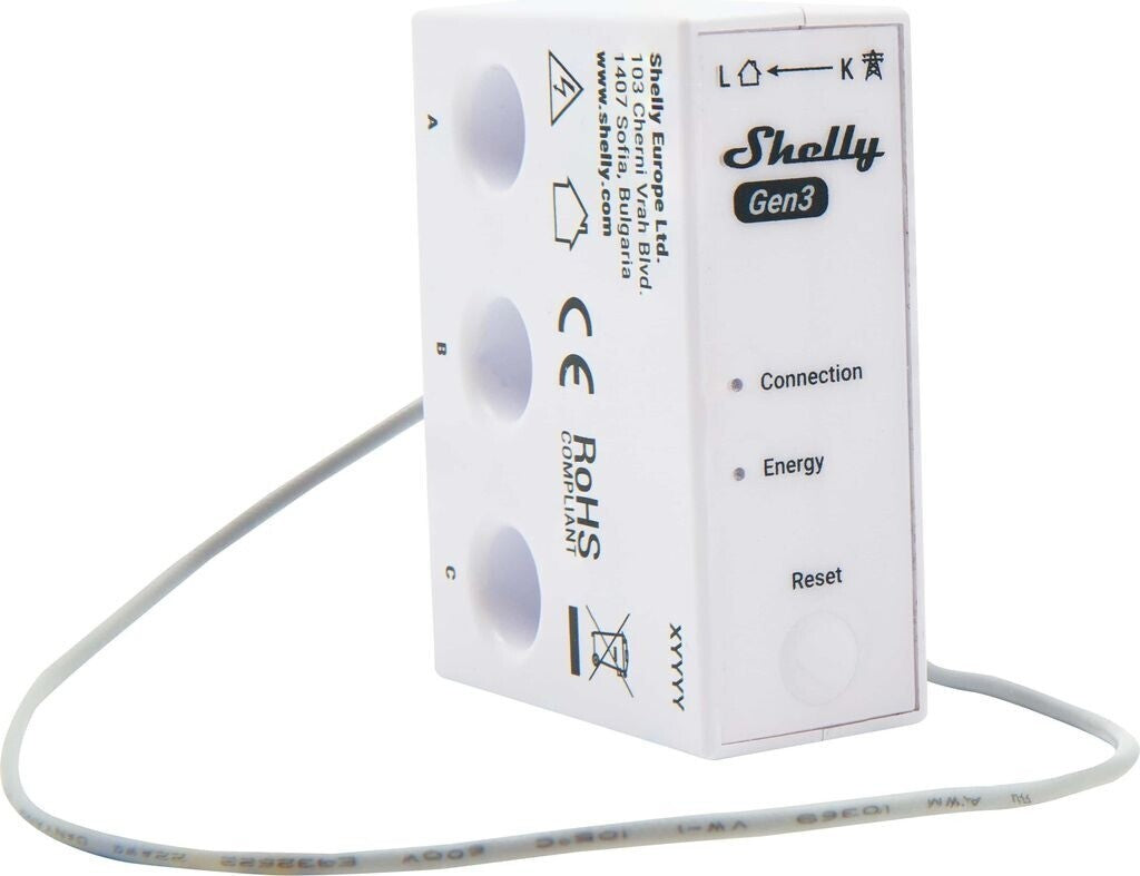Shelly 3EM 63T Gen3 3 Phasen Energiemesser WLAN Bluetooth