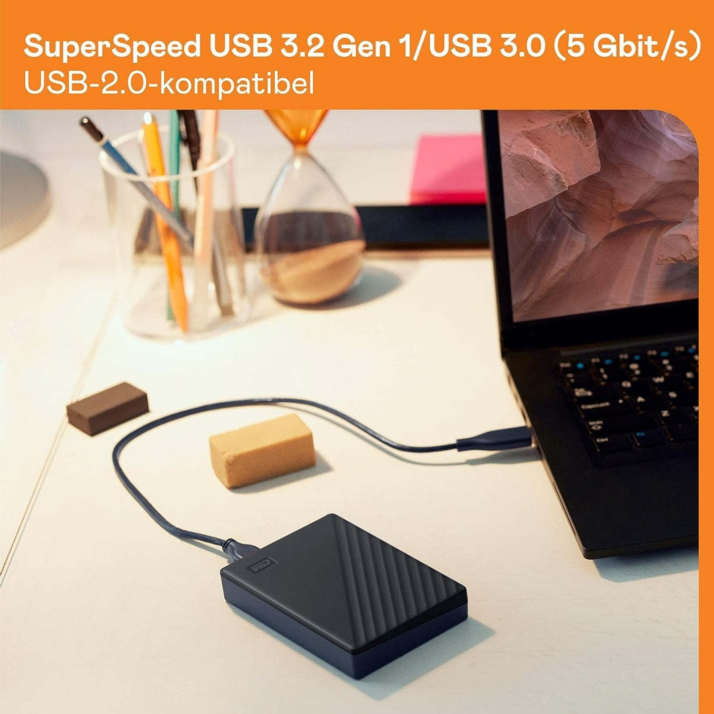 Western Digital My Passport 2TB 2,5″ Externe Festplatte USB 3.0 Schwarz
