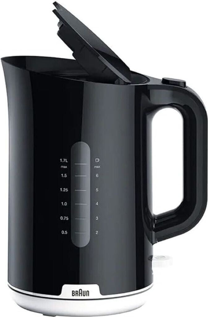 Braun PurShine WK1500BK Wasserkocher 1,7L 2200W Edelstahl Schwarz Küche Neu