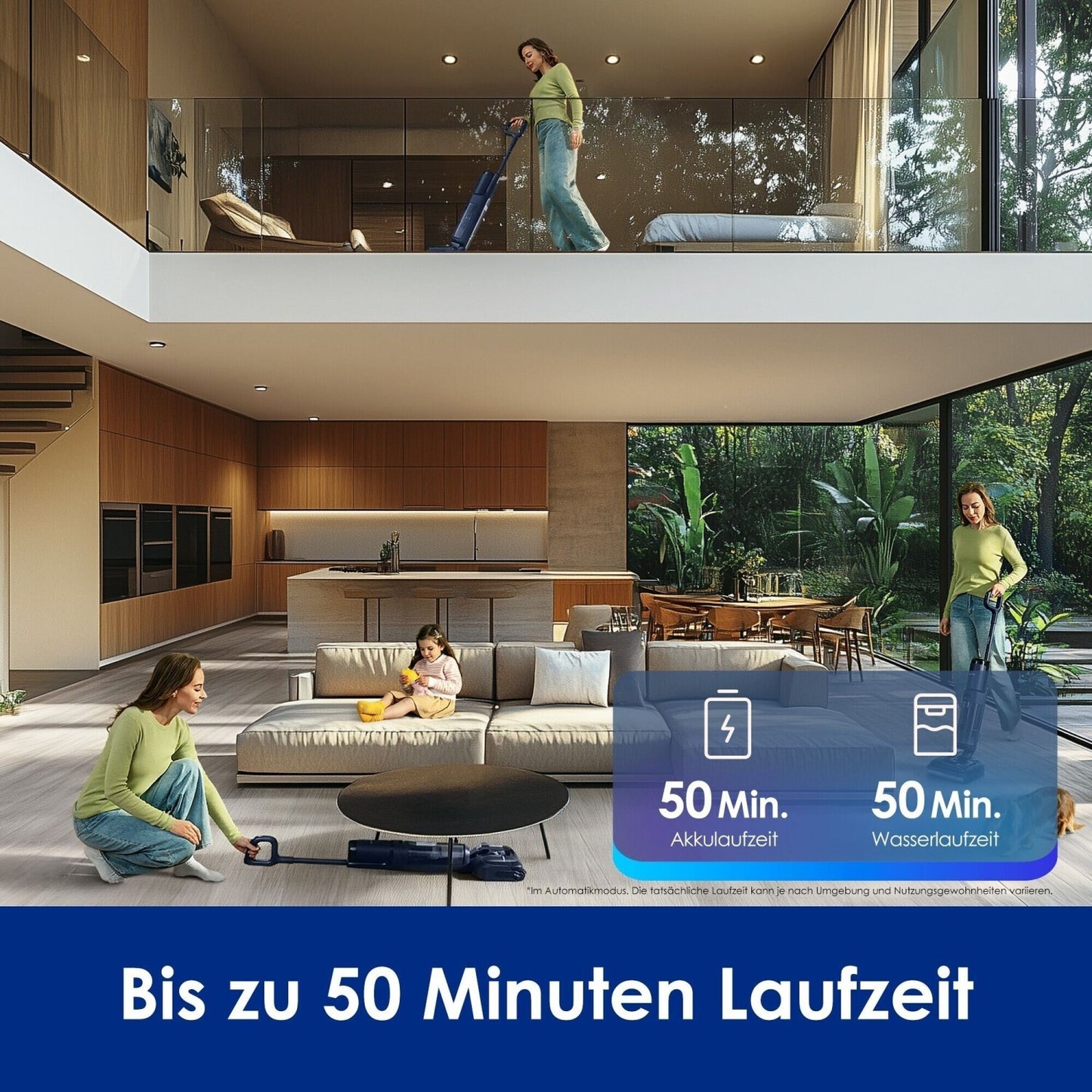 Tineco FLOOR ONE S7 Stretch Nass-Trockensauger Kabellos Akku Wisch-Bodenreiniger