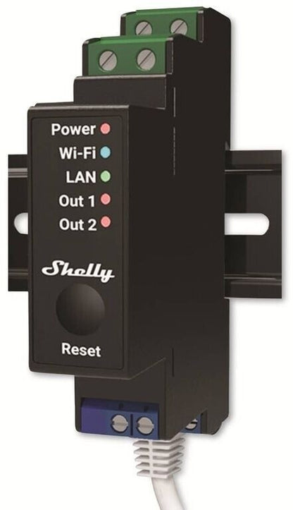 Shelly Pro 2PM SHELLY PRO 2PM WLAN LAN Bluetooth Relais DIN-Schiene