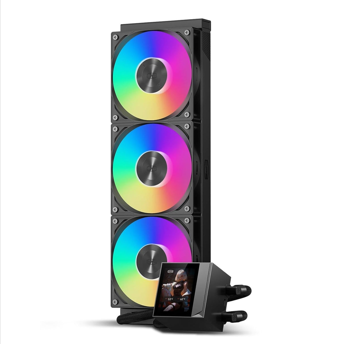 CPS DC360 Pro ARGB Display 360mm AIO Wasserkühlung IPS LCD Intel AMD Schwarz