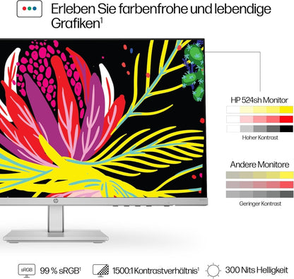 HP 524SH 23,8" Zoll FHD Monitor 100Hz 1920x1080 Pixel (16:9) Höhen- & Neigungsve