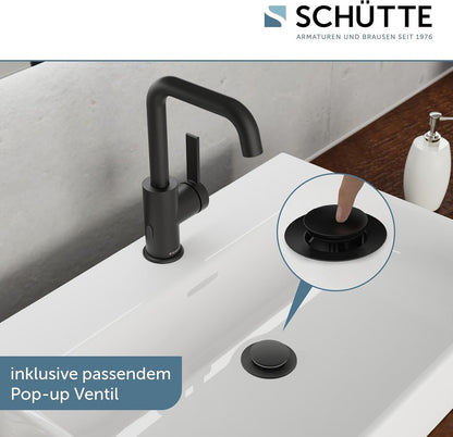 SCHÜTTE Los Angeles Waschbeckenarmatur schwarz matt hoch 33126