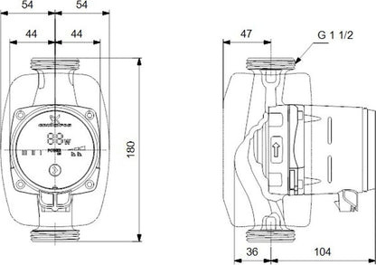 Grundfos Alpha1 25-40 180mm Hocheffizienz Umwälzpumpe 230V
