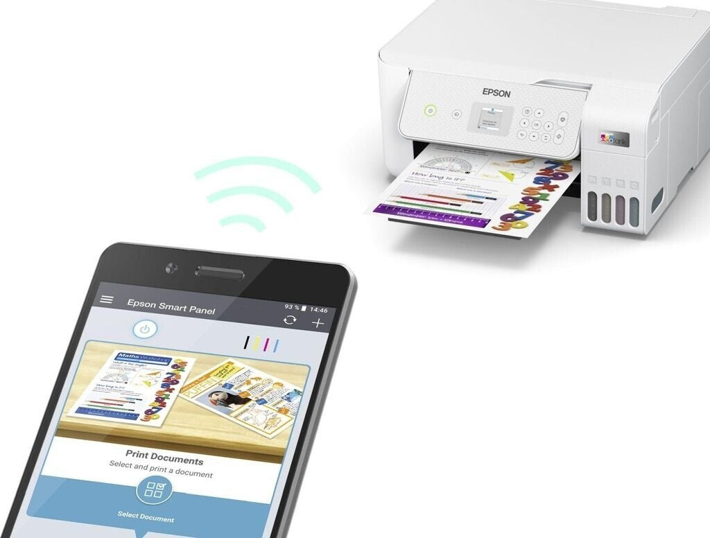 Epson EcoTank ET-2876 Multifunktionsdrucker A4 WLAN AirPrint Tintentank weiß