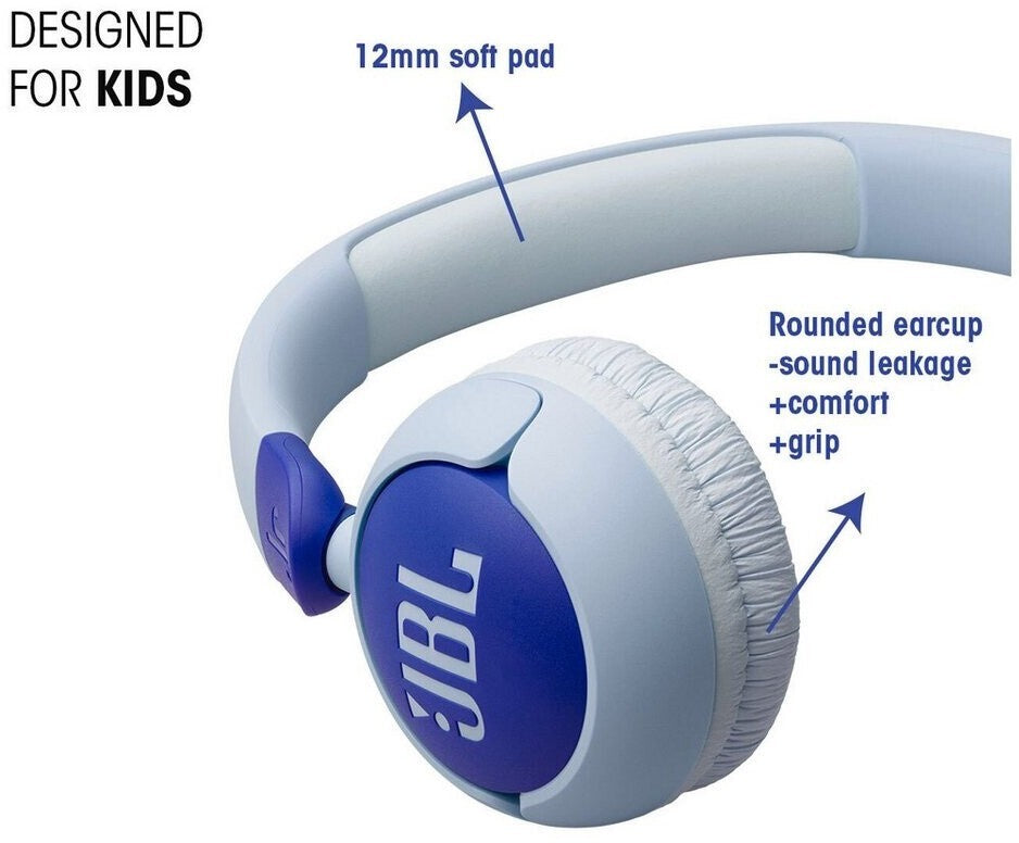 JBL Junior 320 Blue Kinder Headset kabelgebunden mit Mikrofon On-Ear