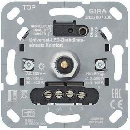 Gira S3000 Universal LED Drehdimmeinsatz Komfort 245500 Unterputz