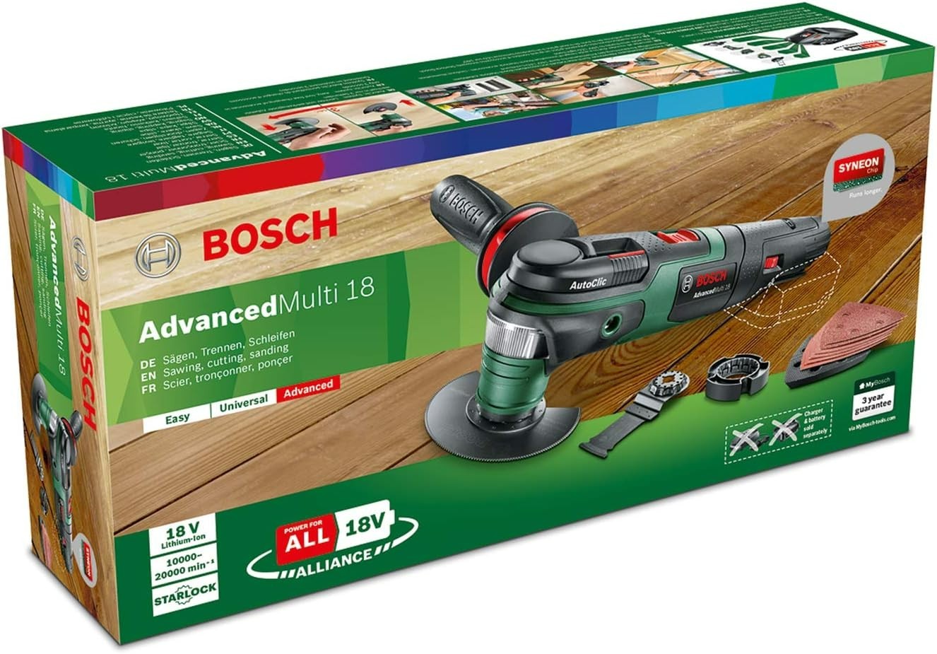 Bosch AdvancedMulti 18V Akku Multifunktionswerkzeug 0603104000 SOLO