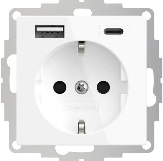2USB inCharge PRO 55 Steckdose mit USB A USB C weiß 2U-449542