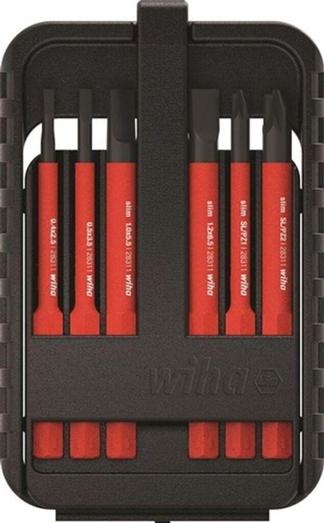 WIHA Bit Set slimBit electric 12-tlg mit Gürtelhalter VDE 43162