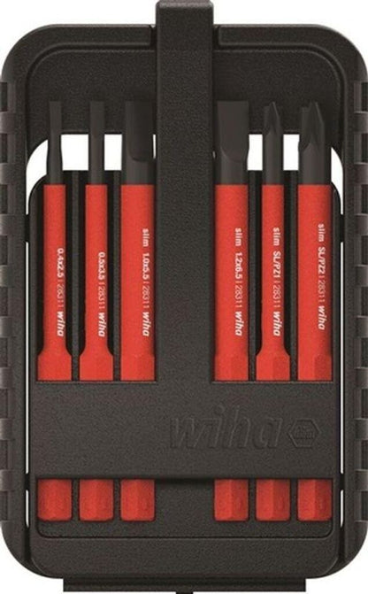 WIHA Bit Set slimBit electric 12-tlg mit Gürtelhalter VDE 43162